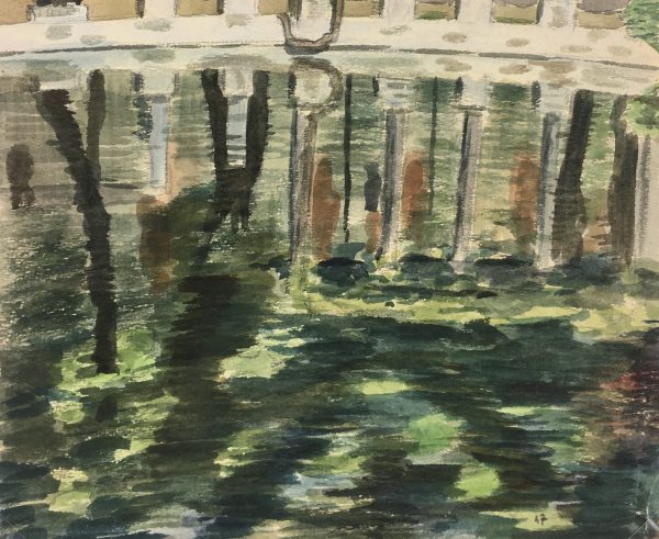 France Original Art - Reflection, M. Joyet, 1947