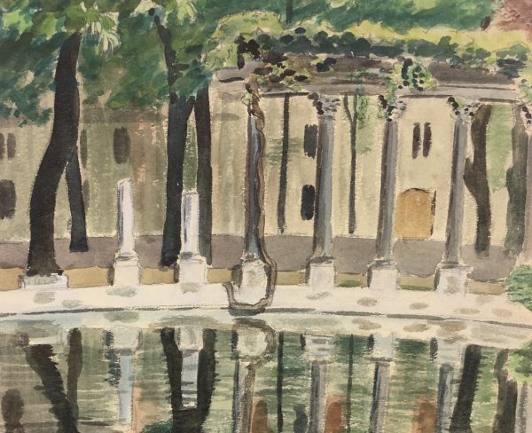 France Original Art - Reflection, M. Joyet, 1947
