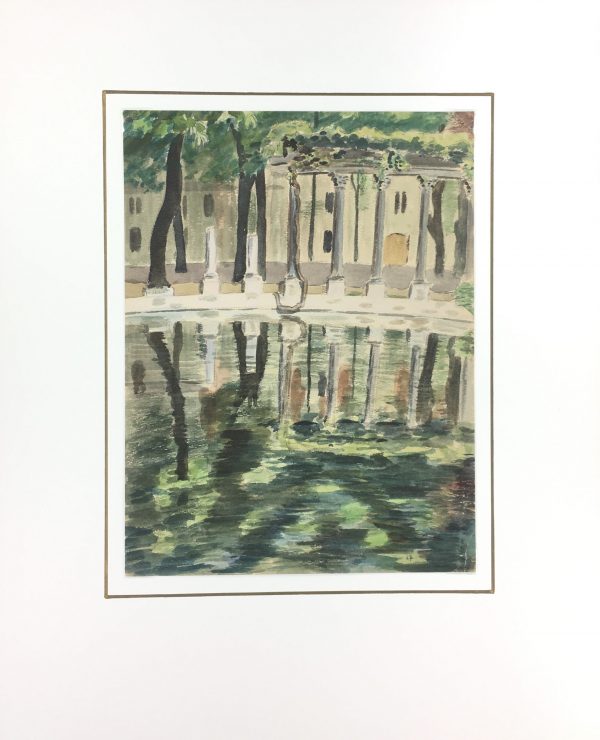 France Original Art - Reflection, M. Joyet, 1947