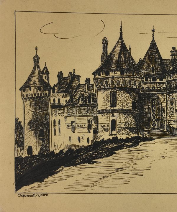 France Original Art - Loire Valley, Arlette Gilbert, 1954