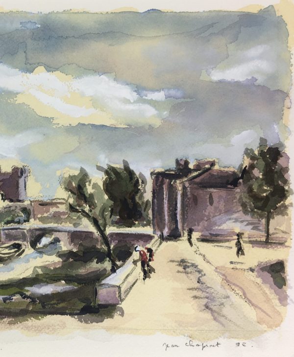 France Original Art - Narbonne France, Jean Chapront, 1998