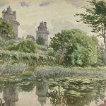 France Original Art - Château, L. Bourlier, c.1920