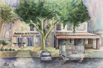 France Original Art - Bar Restaurant, Sig Il, 2000