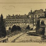 France Original Art - Loire Valley, Arlette Gilbert, 1954