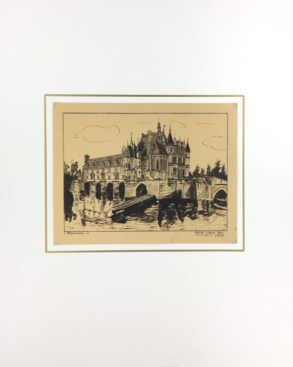 France Original Art - Loire Valley, Arlette Gilbert, 1954