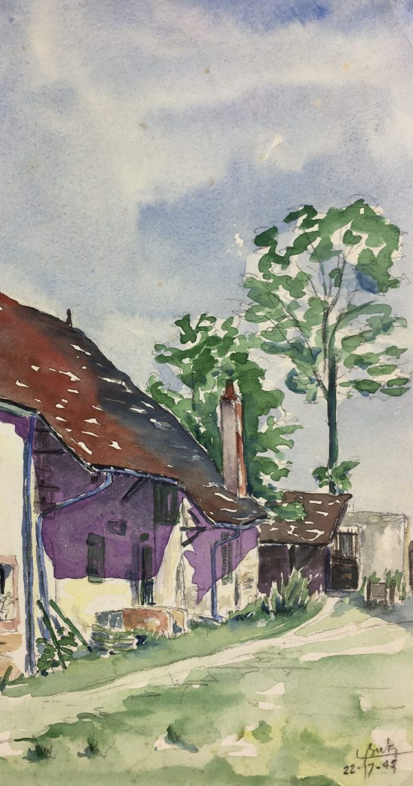 France Original Art - French Country, S. Buty, 1945