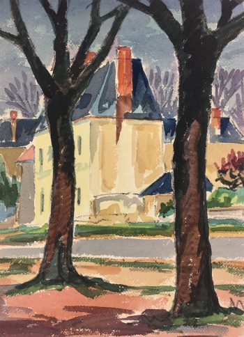 France Original Art - Watercolor - France, c.1950