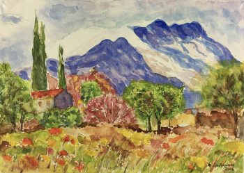 France Original Art - French Countryside, M. Guillaumey, 