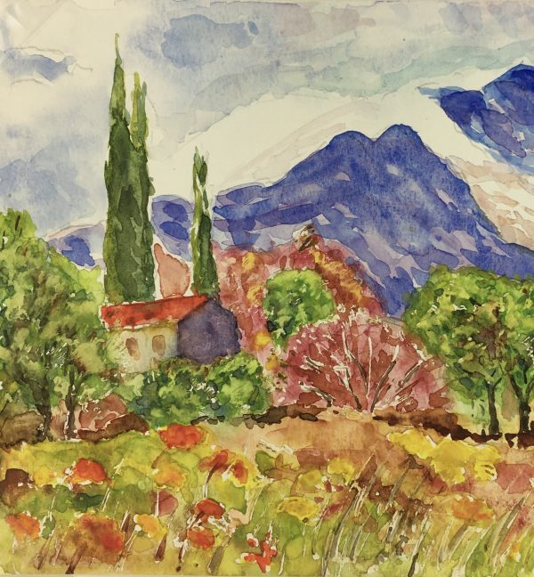 France Original Art - French Countryside, M. Guillaumey,
