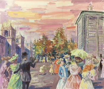 France Original Art - Race Course, c.1960