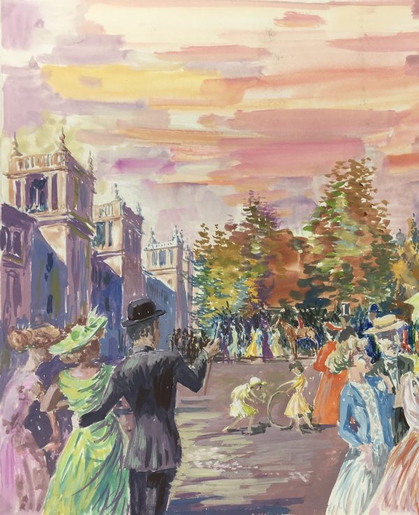 France Original Art - Race Course, c.1960