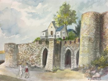 France Original Art - Dinard, A. Bleuze, Pointe Moulinet, c.1960