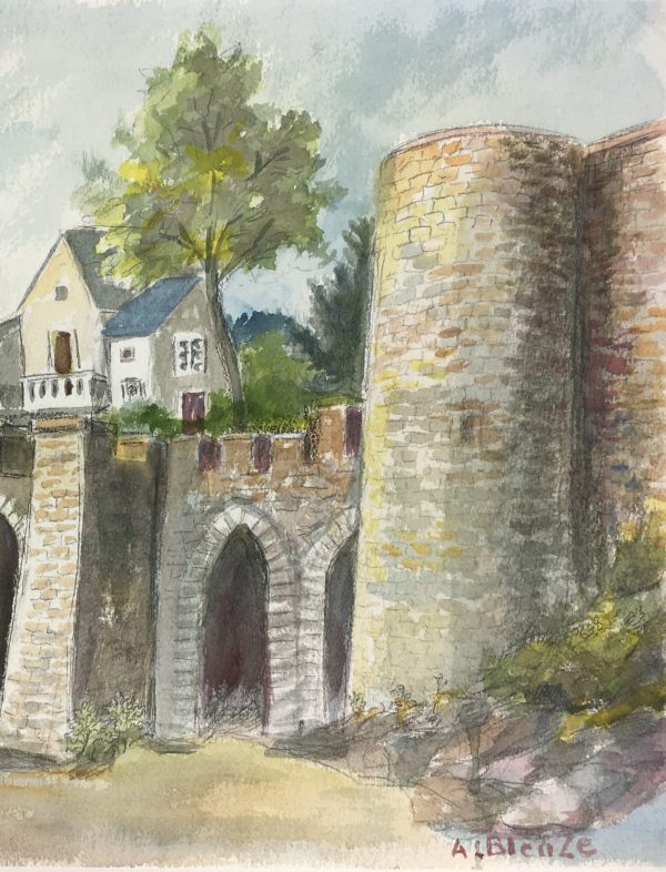 France Original Art - Dinard, A. Bleuze, Pointe Moulinet, c.1960
