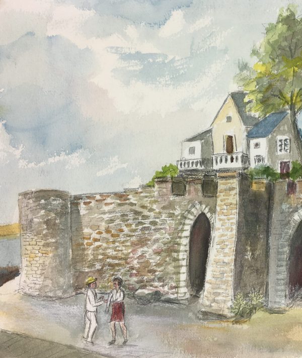 France Original Art - Dinard, A. Bleuze, Pointe Moulinet, c.1960