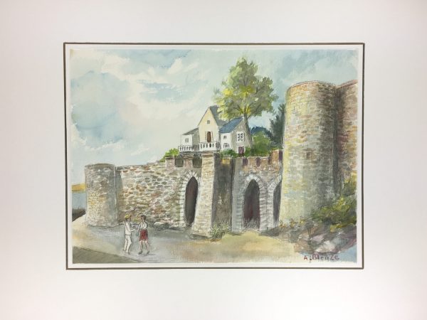 France Original Art - Dinard, A. Bleuze, Pointe Moulinet, c.1960