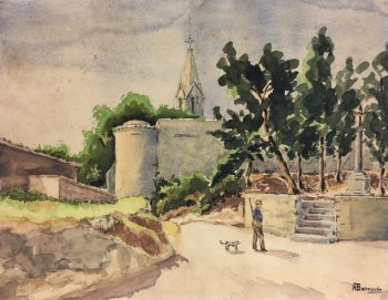France Original Art - Hunter, M. Barnouin, c.1930