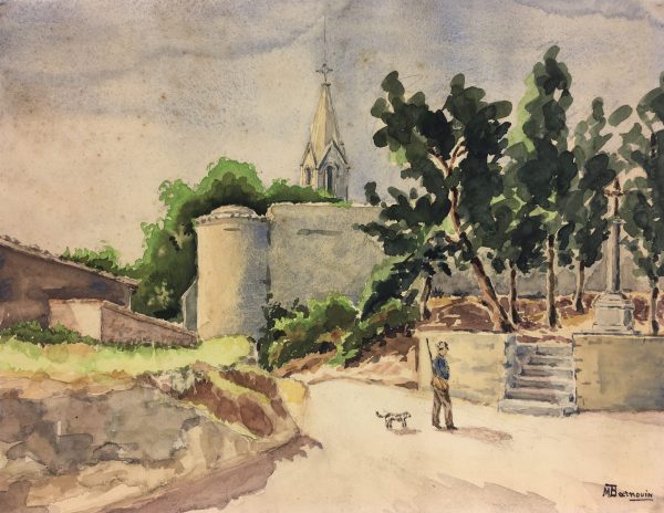 France Original Art - Hunter, M. Barnouin, c.1930