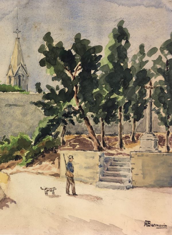 France Original Art - Hunter, M. Barnouin, c.1930
