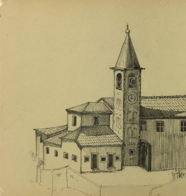Italy Original Art - Tremosine, Italy, E. Wollenweber, 1890