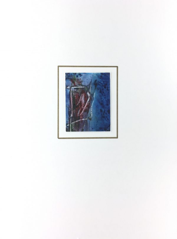 Abstract Modern Original Art - Blue-Green Abstract, French, 2000