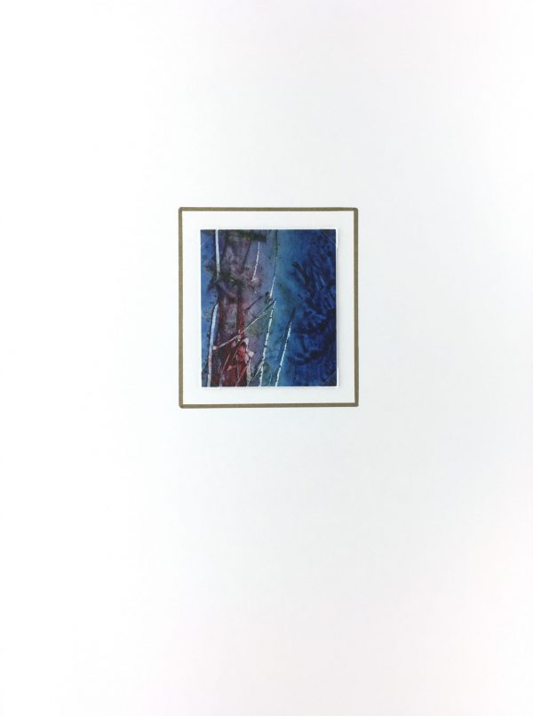 Abstract Modern Original Art - Blue-Green Abstract, French, 2000