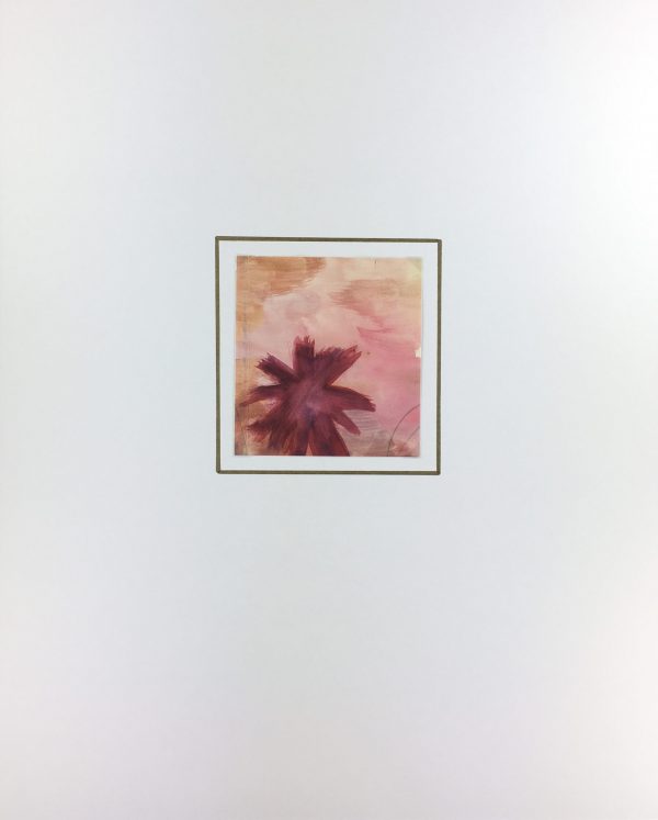 Abstract Modern Original Art - Mauve Gold Abstract, French, 2000