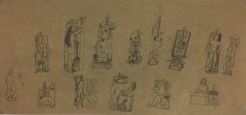 Abstract Modern Original Art - Pencil - Surrealist, Albert Vialé, c.1930