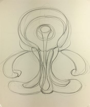 Abstract Modern Original Art - Abstract Drawing, Kismine Varner, c.1990