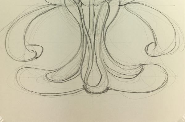 Abstract Modern Original Art - Abstract Drawing, Kismine Varner, c.1990