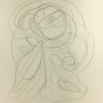Abstract Modern Original Art - Abstract Drawing, Kismine Varner, c.1990