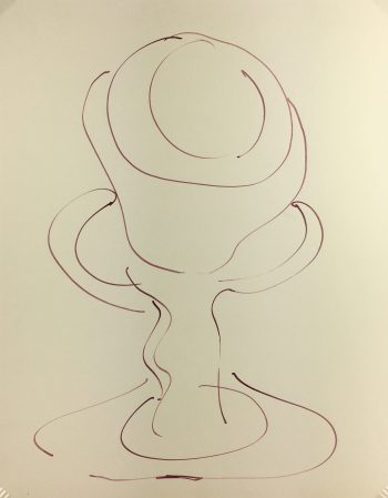 Abstract Modern Original Art - Abstract Drawing, Kismine Varner, c.1990