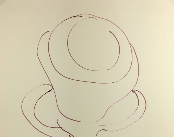 Abstract Modern Original Art - Abstract Drawing, Kismine Varner, c.1990