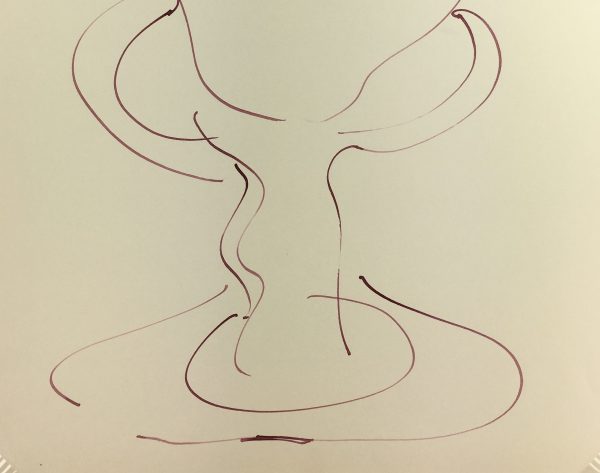 Abstract Modern Original Art - Abstract Drawing, Kismine Varner, c.1990