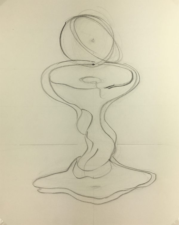 Abstract Modern Original Art - Abstract Drawing, Kismine Varner, c.1990