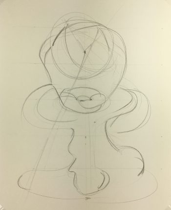 Abstract Modern Original Art - Abstract Drawing, Kismine Varner, c.1990