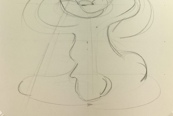 Abstract Modern Original Art - Abstract Drawing, Kismine Varner, c.1990