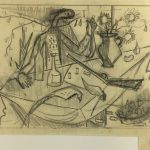 Abstract Modern Original Art - Abstract Drawing, Maurice Porte, c.1990