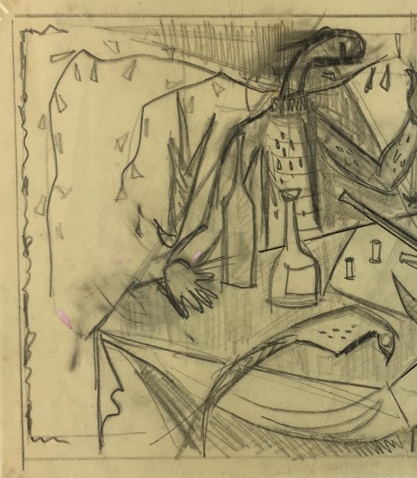 Abstract Modern Original Art - Abstract Drawing, Maurice Porte, c.1990