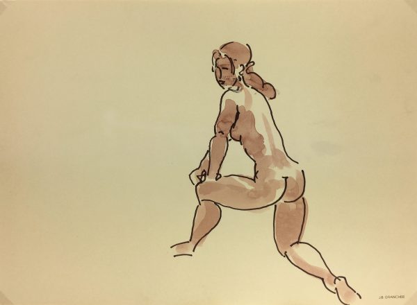 Nudes Original Art - Nude, JB Grancher, c.1950