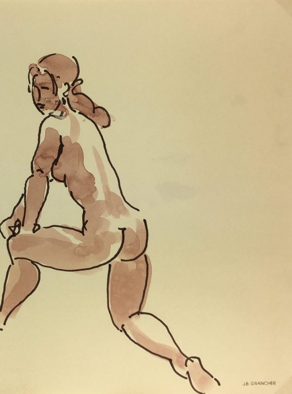 Nudes Original Art - Nude, JB Grancher, c.1950