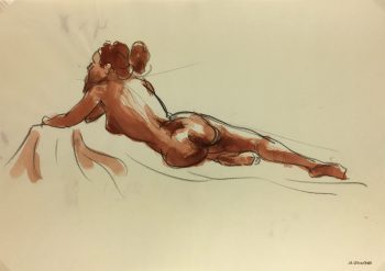 Nudes Original Art - Nude, JB Grancher, c.1950