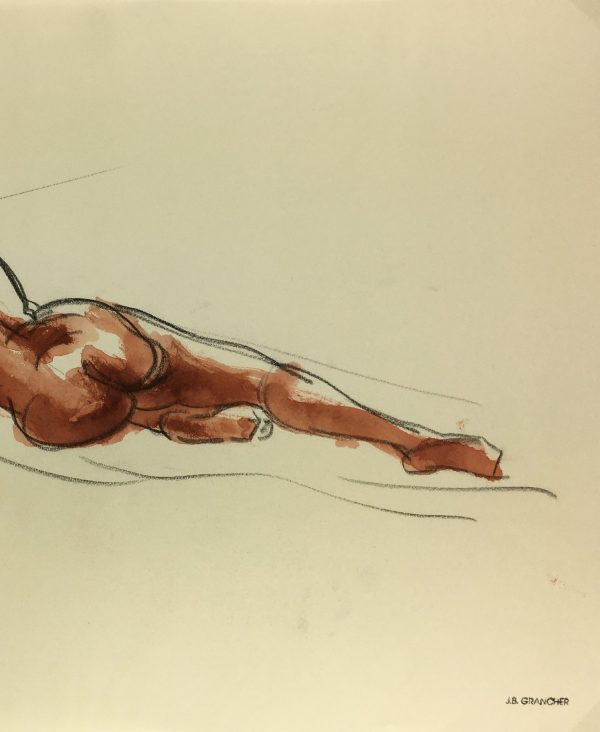 Nudes Original Art - Nude, JB Grancher, c.1950