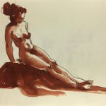 Nudes Original Art - Nude, JB Grancher, c.1950