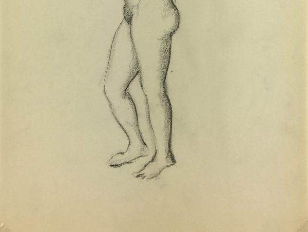 Nudes Original Art - Nude Drawing, J. Ernst, c.1940