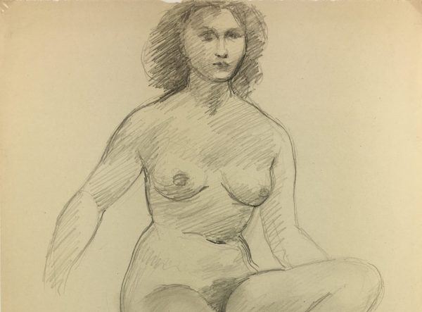 Nudes Original Art - Nude, J. Ernst, c.1930