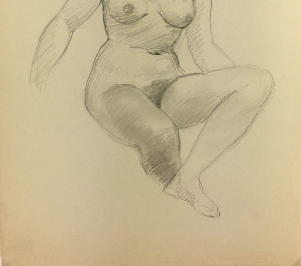 Nudes Original Art - Nude, J. Ernst, c.1930