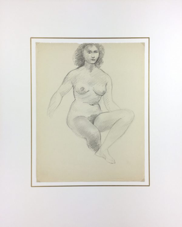 Nudes Original Art - Nude, J. Ernst, c.1930