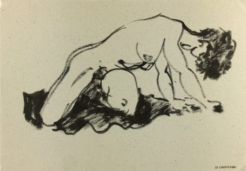 Nudes Original Art - Nude, JB Grancher, c.1950