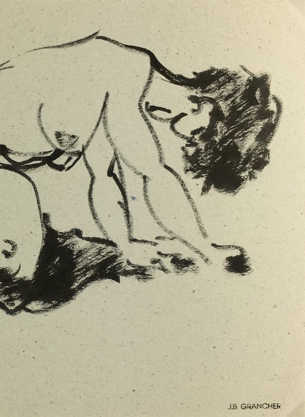 Nudes Original Art - Nude, JB Grancher, c.1950