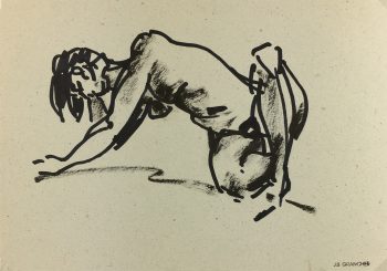 Nudes Original Art - Nude, JB Grancher, c.1950